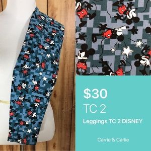 LuLaRoe Disney Old School Mickey Mouse Leggings